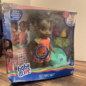 Baby Alive Potty Dance African American Doll Talks & Tinkles On Her Potty Read